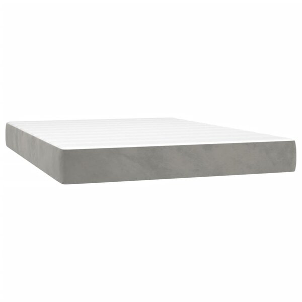 vidaXL Matelas de lit à ressorts ensachés fermeté moyenne Gris clair 140x190x20 cm