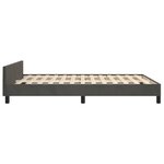 vidaXL Cadre de lit avec tête de lit Gris foncé 140x190 cm Velours