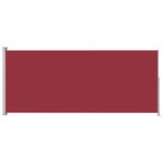 Vidaxl auvent latéral rétractable de patio 200x500 cm rouge