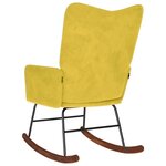 vidaXL Chaise à bascule Jaune Velours