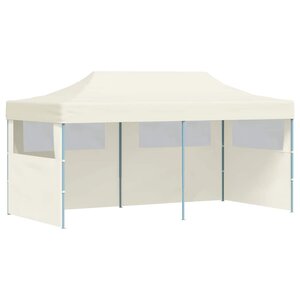vidaXL Tente de réception pliable crème 3 x 6 m