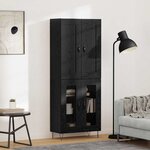vidaXL Haut Armoire Chêne noir 69 5 x 34 x 180 cm Bois d'ingénierie