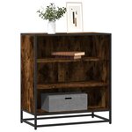 vidaXL Buffet chêne fumé 68x35x76 cm bois d'ingénierie et métal