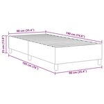 vidaXL Lit à ressorts Gris clair 90 x 190 cm Tissu en velours côtelé