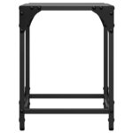 vidaXL Tables basses avec dessus en verre noir 2 Pièces 30x30x40 cm acier