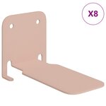 vidaXL Étagère Flottante Invisible 8 pc Rose 6 x 11 x 6 5 cm