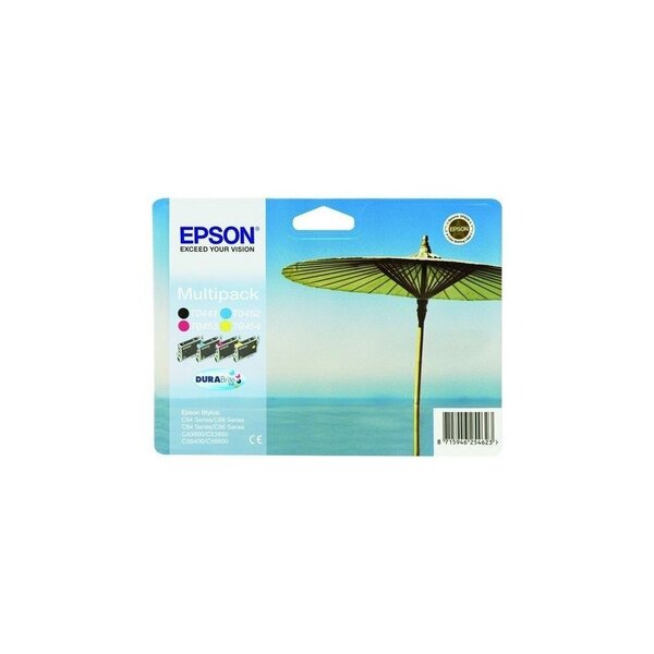 Epson t0445 pack 4 cartouches noir et couleurs c13t04454010 (parasol)
