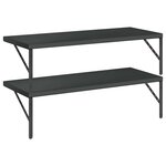 vidaXL Étagères murales 2 Pièces 100x40 cm noir acier inoxydable