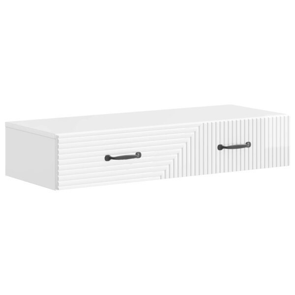 vidaXL Table d'appoint murale 87 5 x 34 5 x 17 cm Bois d'ingénierie