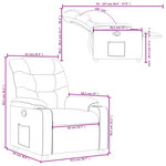 vidaXL Fauteuil inclinable Taupe Tissu