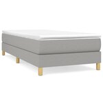 vidaXL Cadre de lit gris clair 80x200 cm tissu