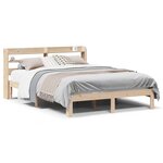 vidaXL Cadre de lit avec tête de lit sans matelas 120x200 cm