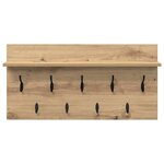vidaXL Porte-manteau mural chêne artisanal 80 x 40 x 12 cm