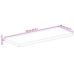vidaXL Dessus de table 70x40x2 5 cm rectangulaire bois massif manguier