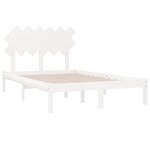vidaXL Cadre de lit sans matelas blanc 120x190 cm bois massif