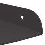 vidaXL Étagère Murale avec étagère 2 Pièces Noir 24 x 24 x 2 cm