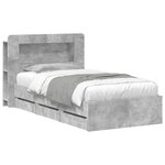vidaXL Cadre de lit avec rangement Gris béton 80 x 200 cm