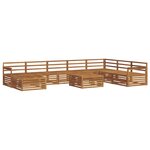 vidaXL Ensemble de canapés d'extérieur 9 pc Naturel