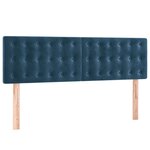 vidaXL Sommier à lattes de lit et matelas Bleu foncé 140x190cm Velours