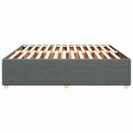 vidaXL Cadre de lit sans matelas gris foncé 180x200 cm tissu