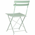 vidaXL Chaise de jardin pliante 2 Pièces Menthe claire 42 x 46 x 82cm