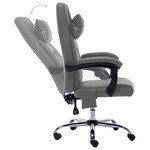 vidaXL Chaise de bureau de massage Anthracite Similicuir