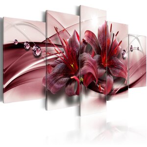Tableau - pink lily  l x h en cm 100x50