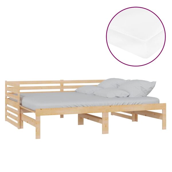 vidaXL Lit coulissant 2x(90x200) cm Bois de pin massif