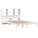 vidaXL Lit bibliothèque sans matelas blanc 120x190 cm bois pin massif