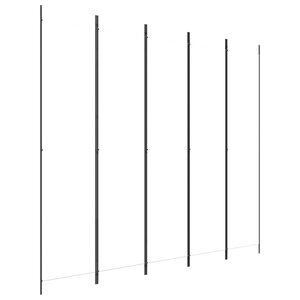 vidaXL Cloison de séparation 5 panneaux Blanc 250x220 cm Tissu