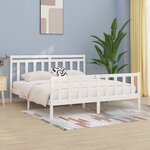 vidaXL Cadre de lit Blanc Bois de pin massif 200x200 cm