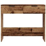 vidaXL Table console vieux bois 90x36x75 cm bois d'ingénierie