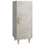 vidaXL Buffet Gris béton 34 5x34x90 cm Bois d'ingénierie