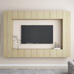 vidaXL Ensemble de meubles TV 8 Pièces Chêne sonoma Bois d'ingénierie