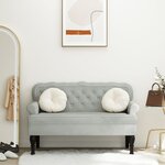 vidaXL Banc avec dossier gris clair 119 5x64 5x75 cm velours