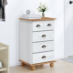 vidaXL Commode 'ASKIM'blanche 45.8x40x79 cm en bois massif de pin