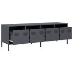 vidaXL Meuble TV anthracite 135x39x43 5 cm acier laminé à froid