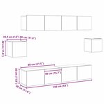 vidaXL Ensemble meuble TV 6 Pièces Artisan ancien 80 x 30 x 30 cm
