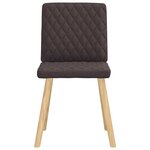vidaXL Chaises à manger lot de 4 marron foncé tissu