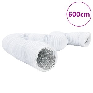 vidaXL Conduit de ventilation aluminium et PVC 6 m Ø12 5 cm