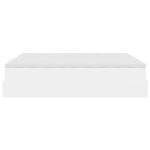 VidaXL Cadre de lit ottoman avec matelas blanc 180x200 cm similicuir