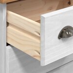 vidaXL Commode "ASKIM" Blanche 79x40x133.5 cm en bois massif de pin