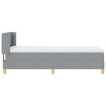 vidaXL Lit box spring avec matelas gris clair  90 x 200 cm  tissu