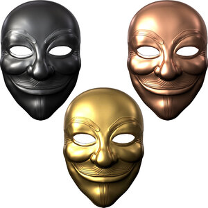 Monnaie GUY FAWKES MASK Blind Box 2 Oz Cuivre 1$ Liberia 2026 (PRÉCOMMANDE)