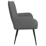 vidaXL Sofa 2 places Gris foncé 115 x 61 x 87 cm Tissu