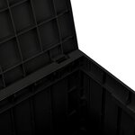 vidaXL Boîte de stockage de jardin noir 55 5x43x53 cm polypropylène