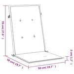 vidaXL Coussins de chaise jardin à dossier haut lot de 6 carreaux gris
