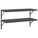 vidaXL Étagères murales 2 Pièces 100x40 cm noir acier inoxydable