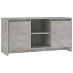 vidaXL Meuble TV Gris béton 102x37 5x52 5 cm Bois d'ingénierie
