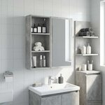 vidaXL Armoire murale de salle de bain Gris Béton 30 x 14 x 70 cm
